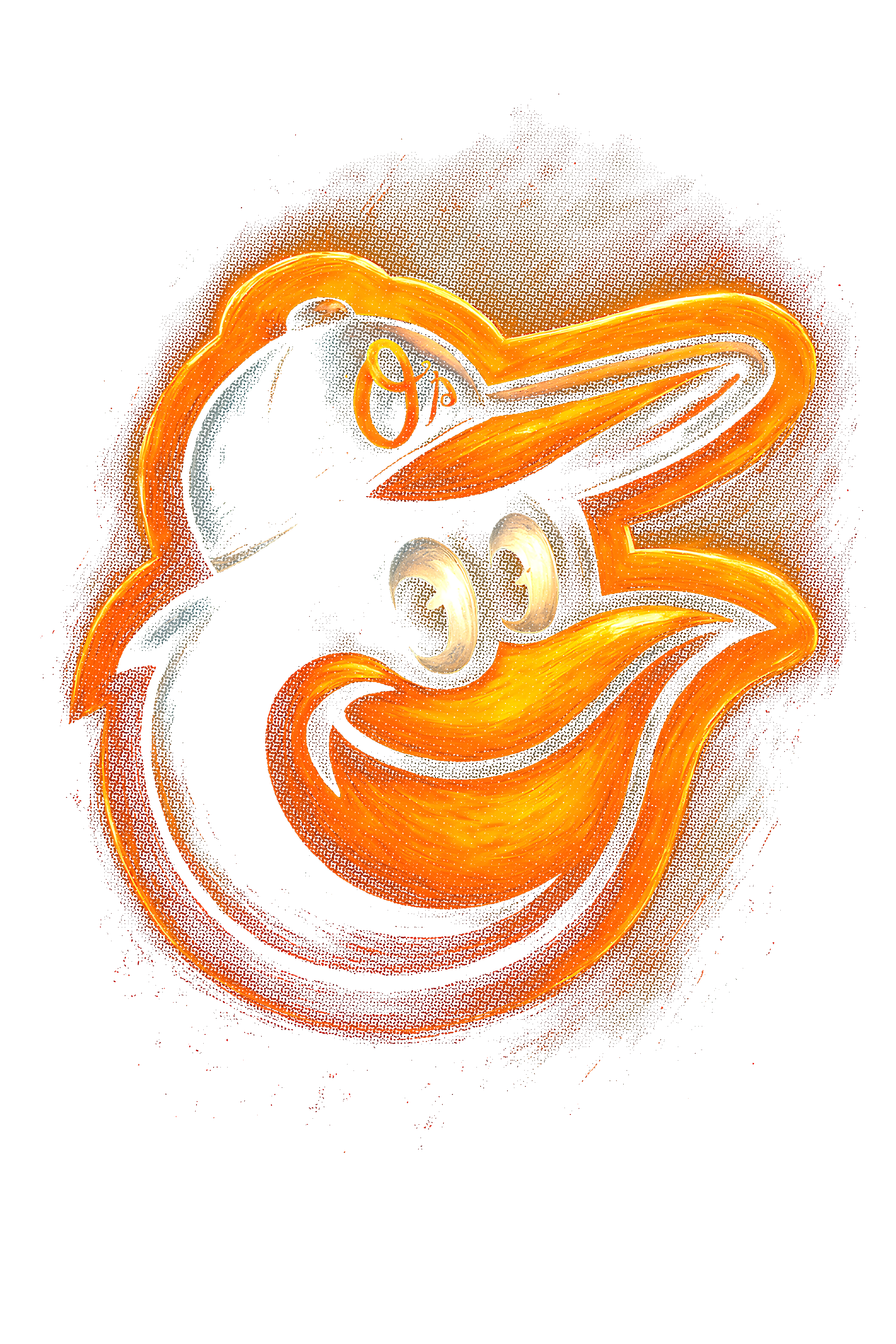 Baseball Halftone (black backround)