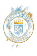 Kansas City Royals Halftone (black backround)