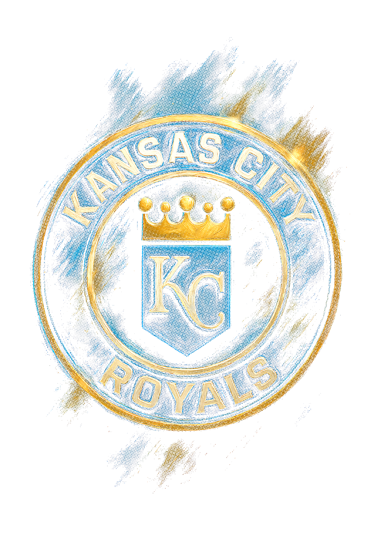 Kansas City Royals Halftone (black backround)