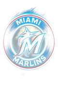 Miami Marlins Halftone (black backround)