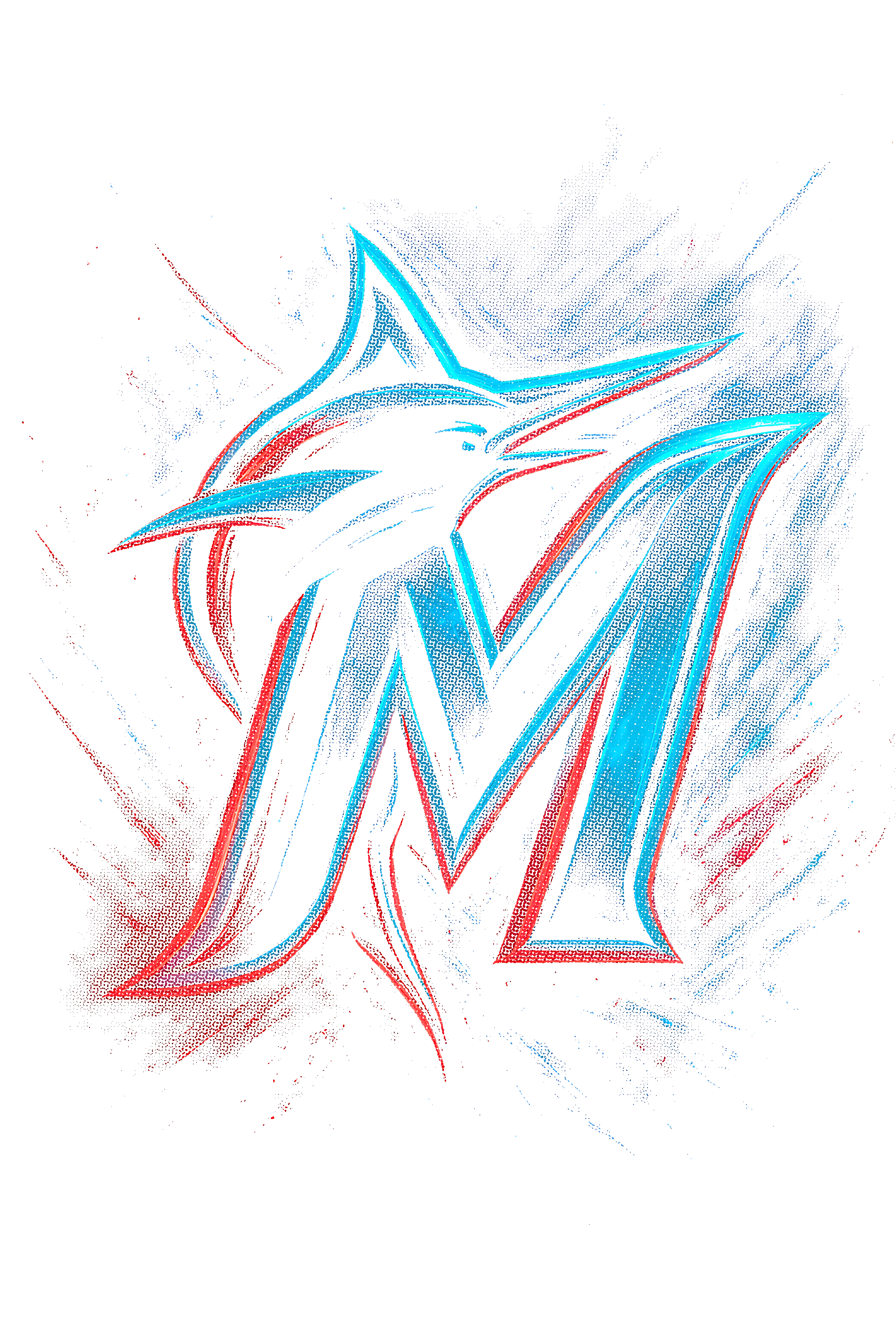 Marlins Halftone (black backround)