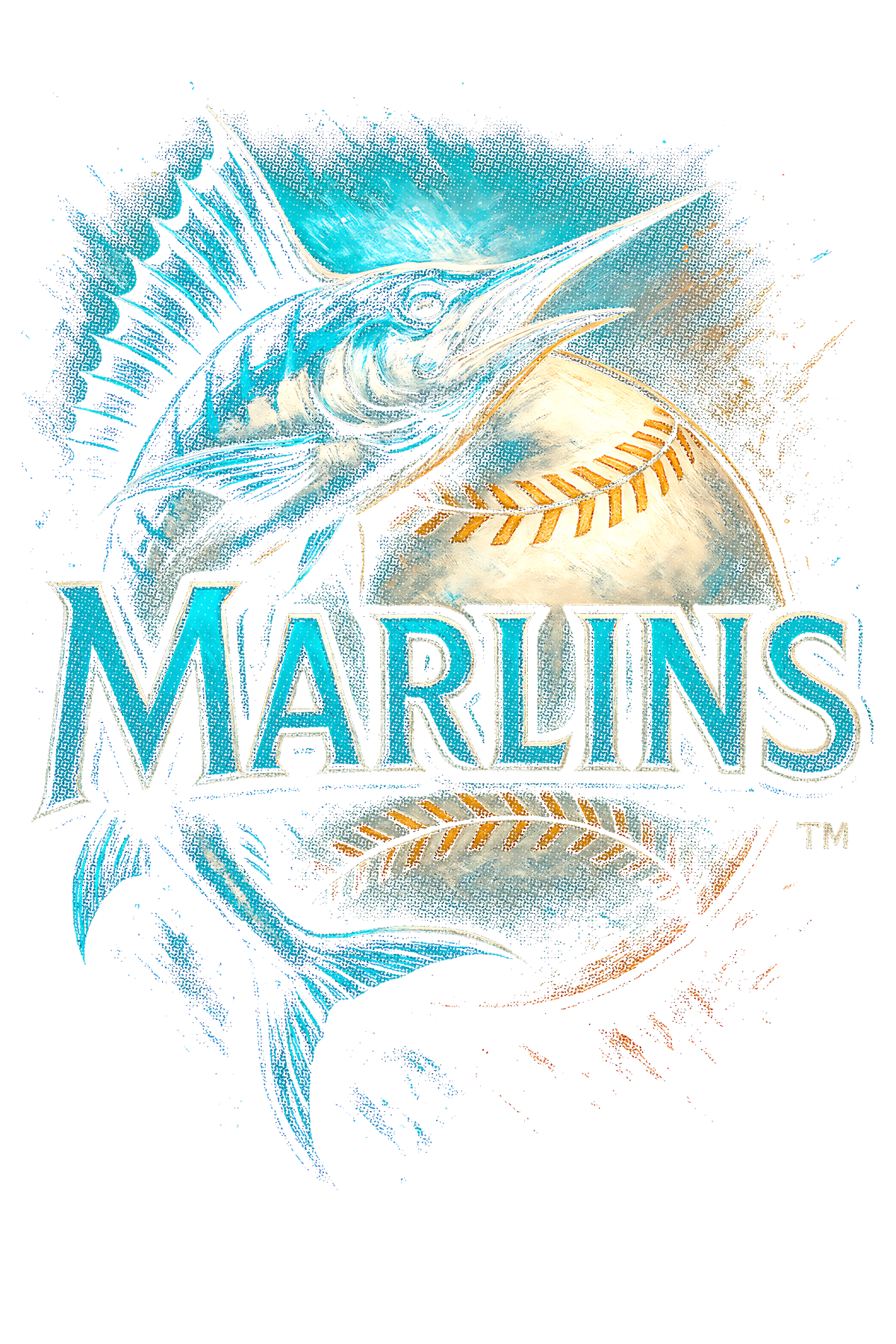 Marlins Halftone (black backround)