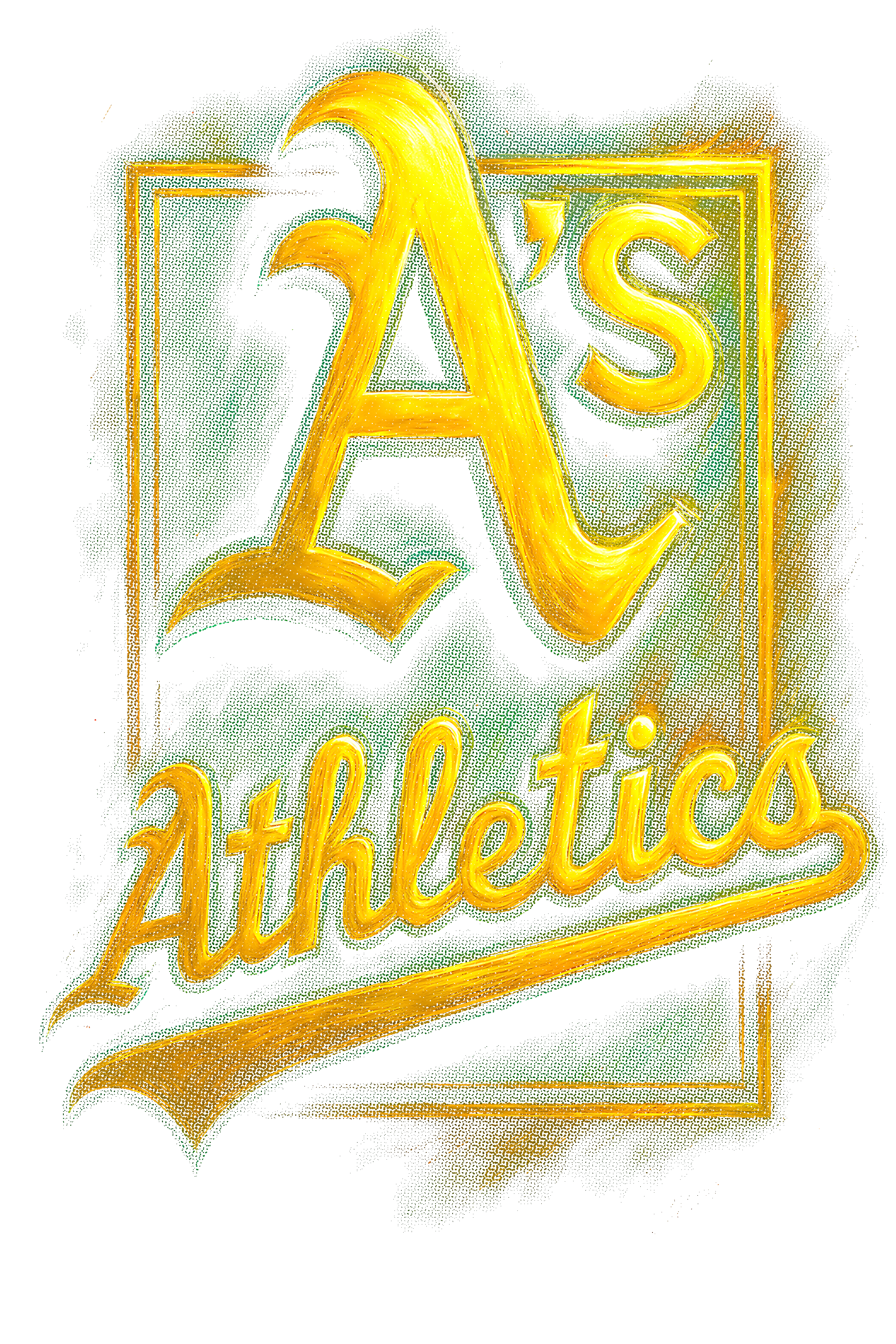 Athletics Halftone (black backround)