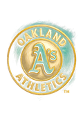 Oakland Athletics Halftone (black backround)