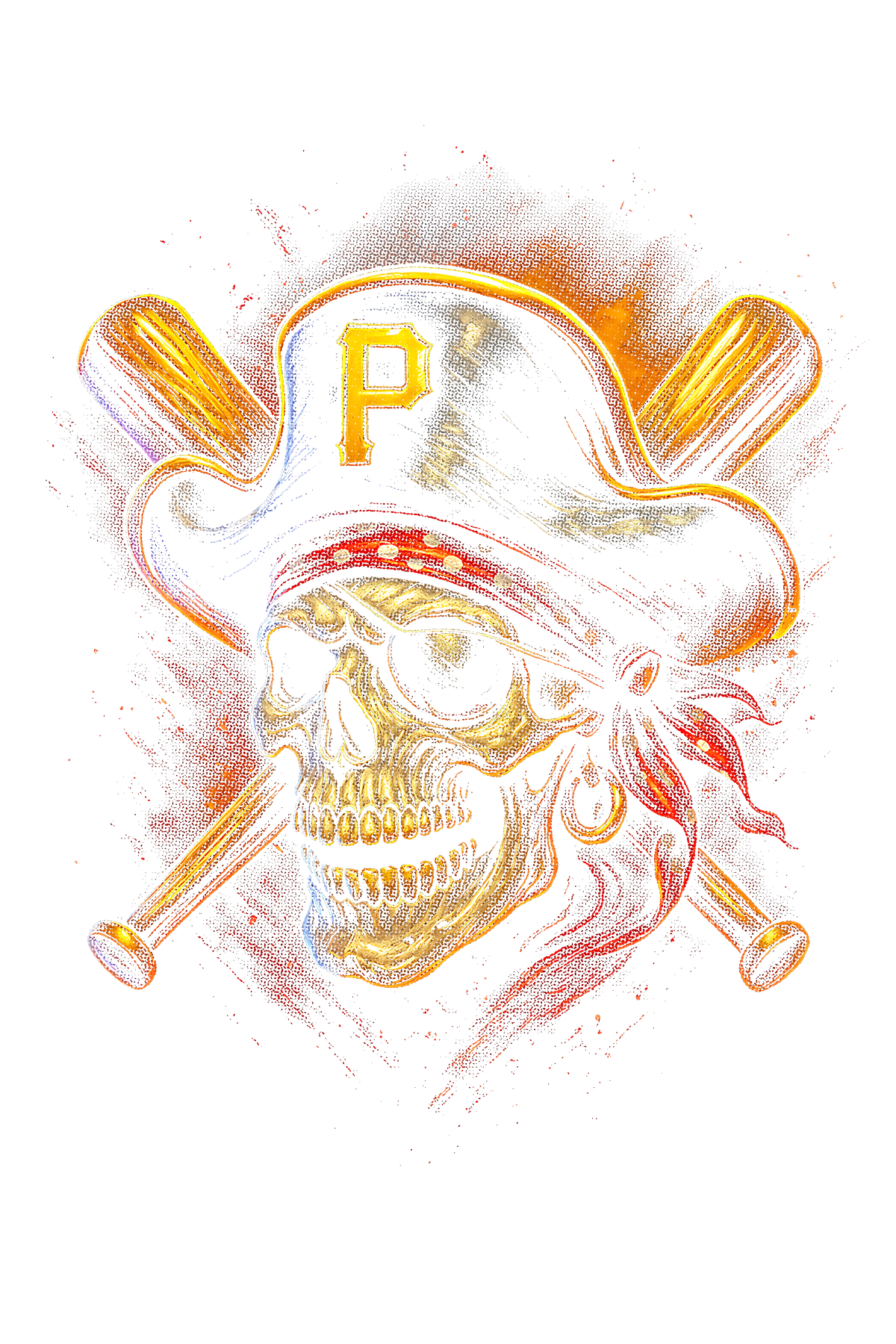 Pirates Halftone (black backround)