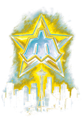 Baseball Halftone (black backround)