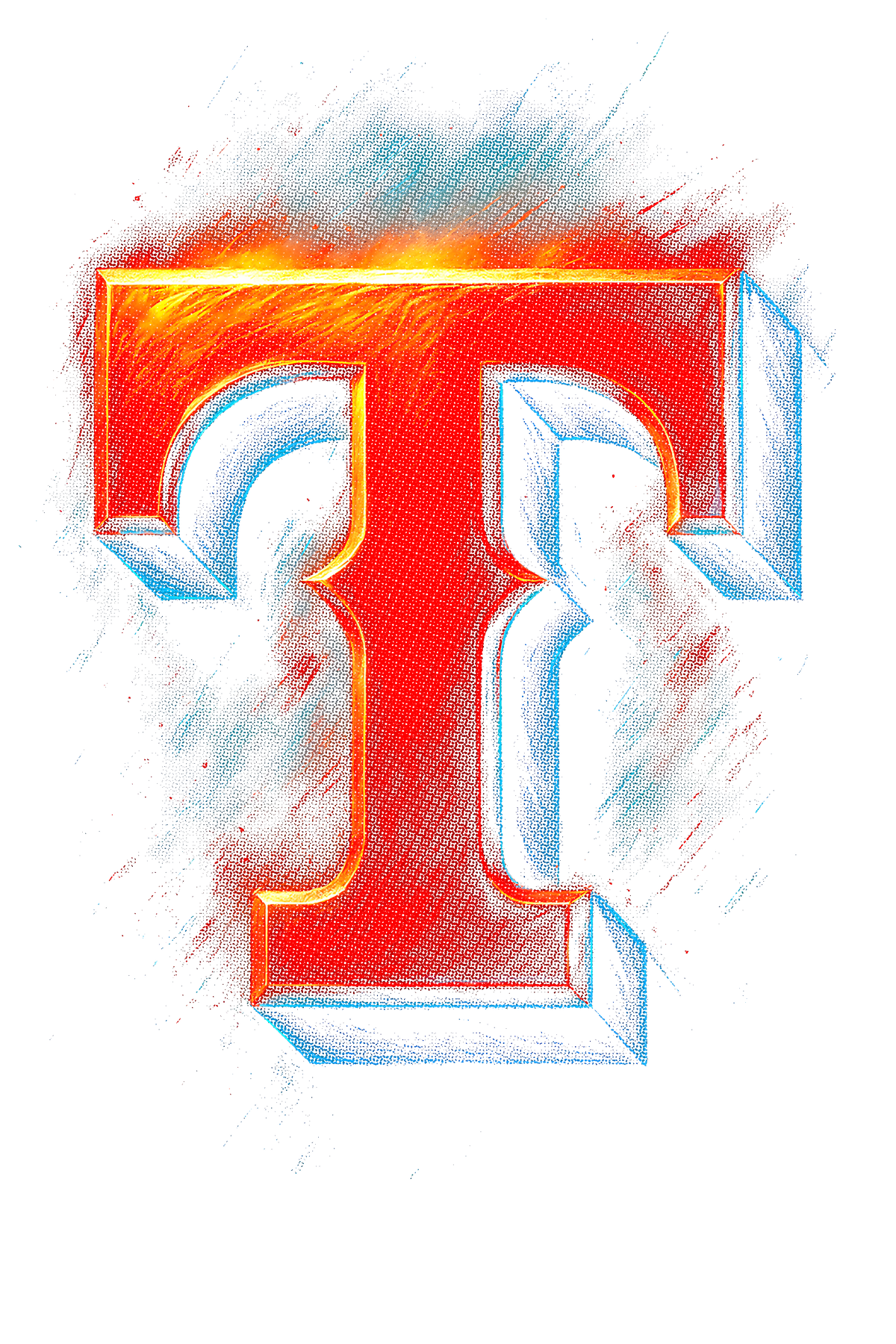 T Halftone (black backround)