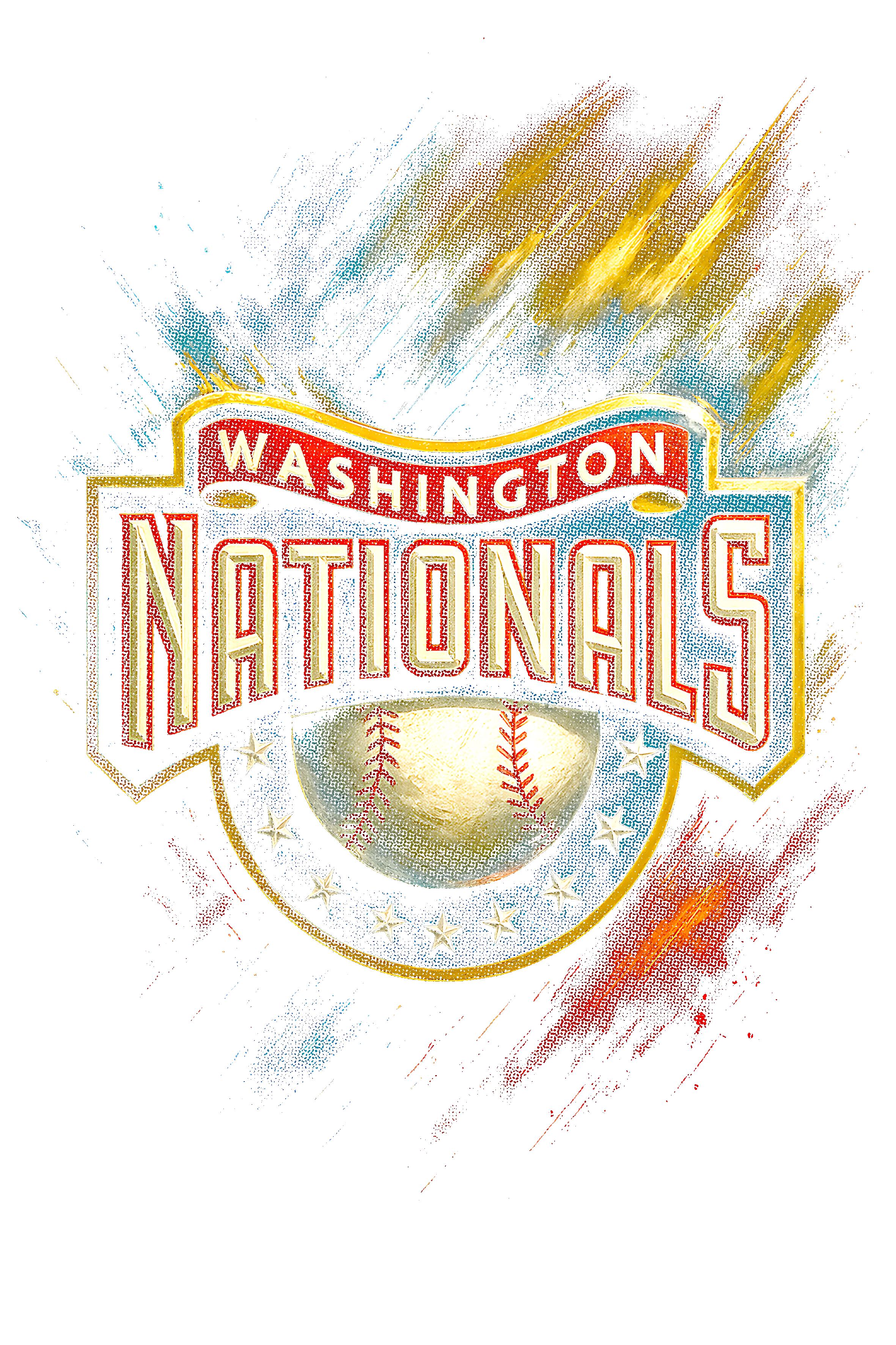 Washington Nationals Halftone (black backround)