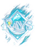 Tampa Bay Rays Halftone (black backround)