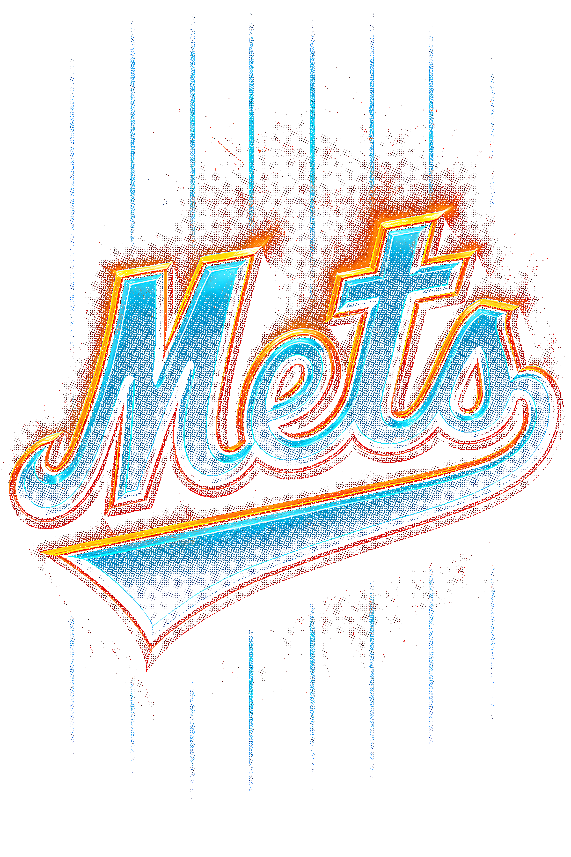 Mets Halftone (black backround)