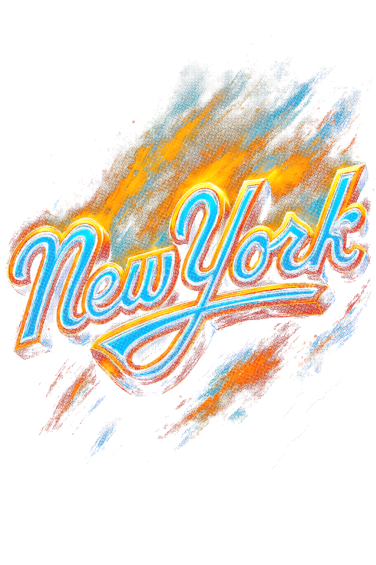 New York Halftone (black backround)