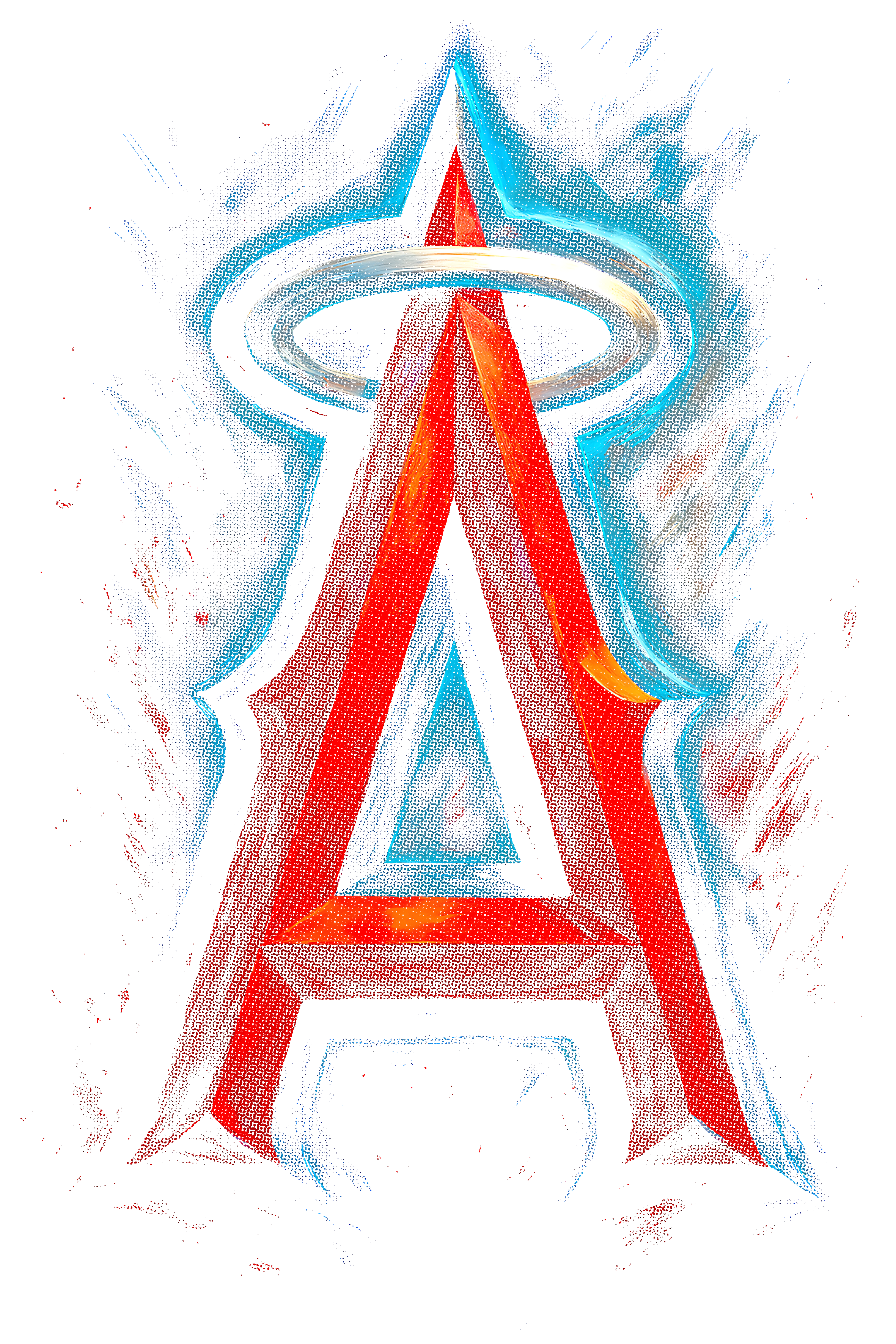 Angels Halftone (black backround)