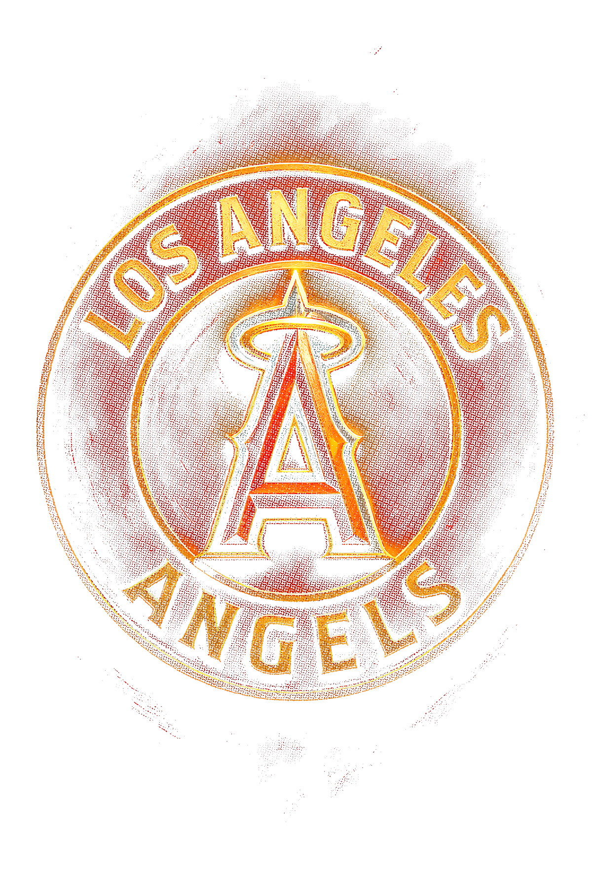 LA Angels Halftone (black backround)