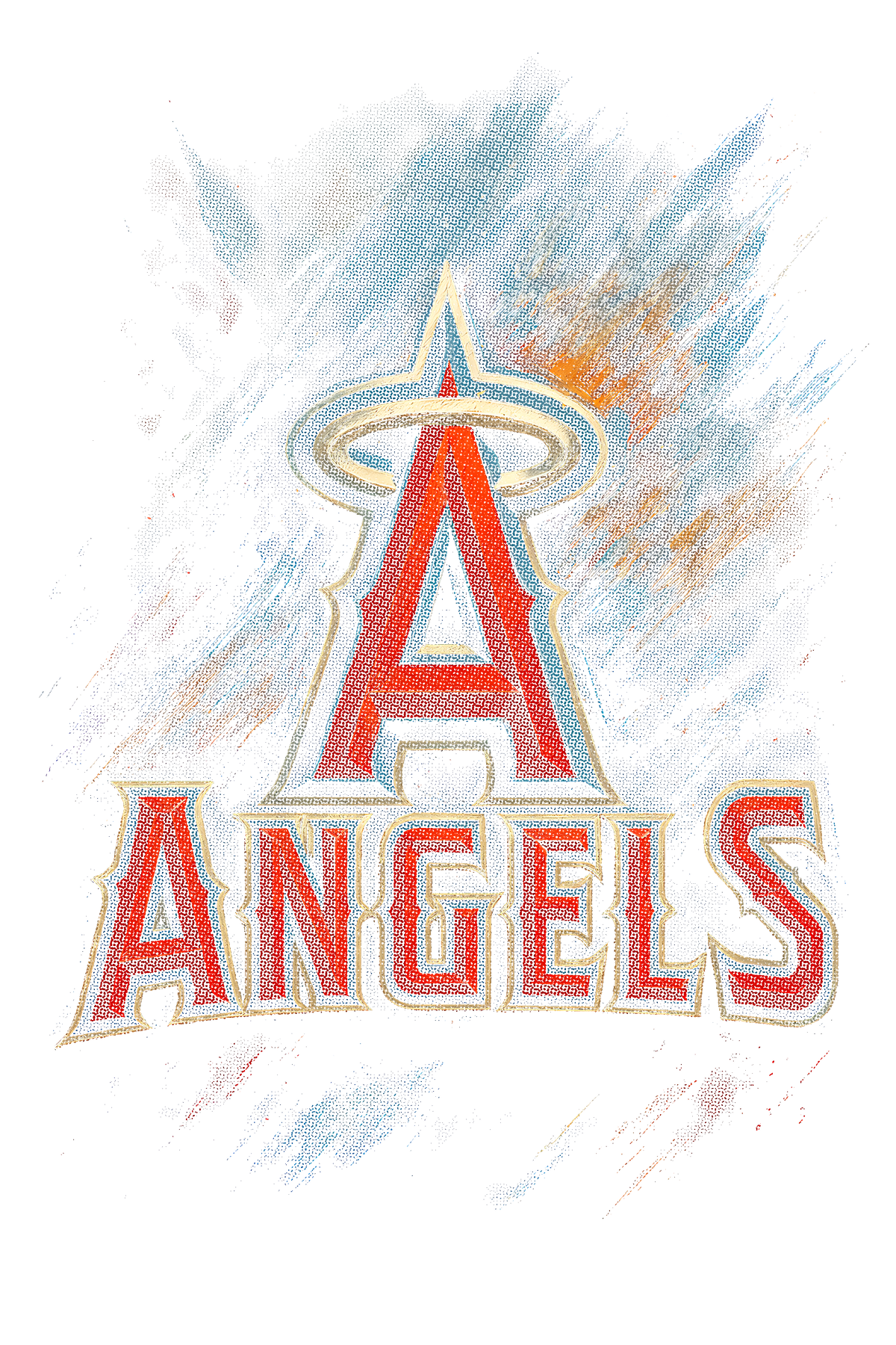 Angels Halftone (black backround)