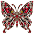 Arizona Cardinals Jeweled Butterfly DTF transfer