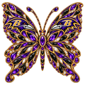 Baltimore Ravens Jeweled Butterfly DTF transfer