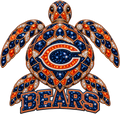 Chicago Bears Jeweled Sea Turtle 2 DTF transfer