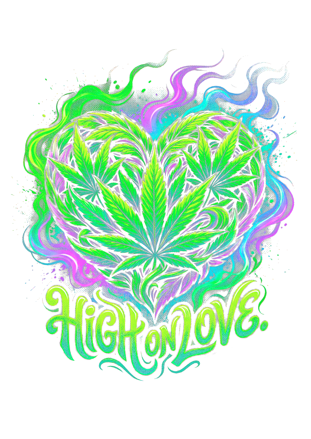 Cannabis 100 Halftone transfer