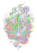 Cannabis 101 Halftone transfer