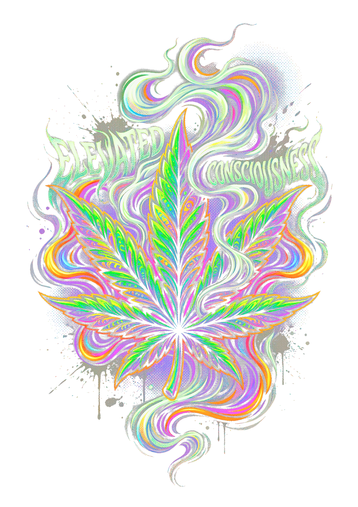 Cannabis 101 Halftone transfer