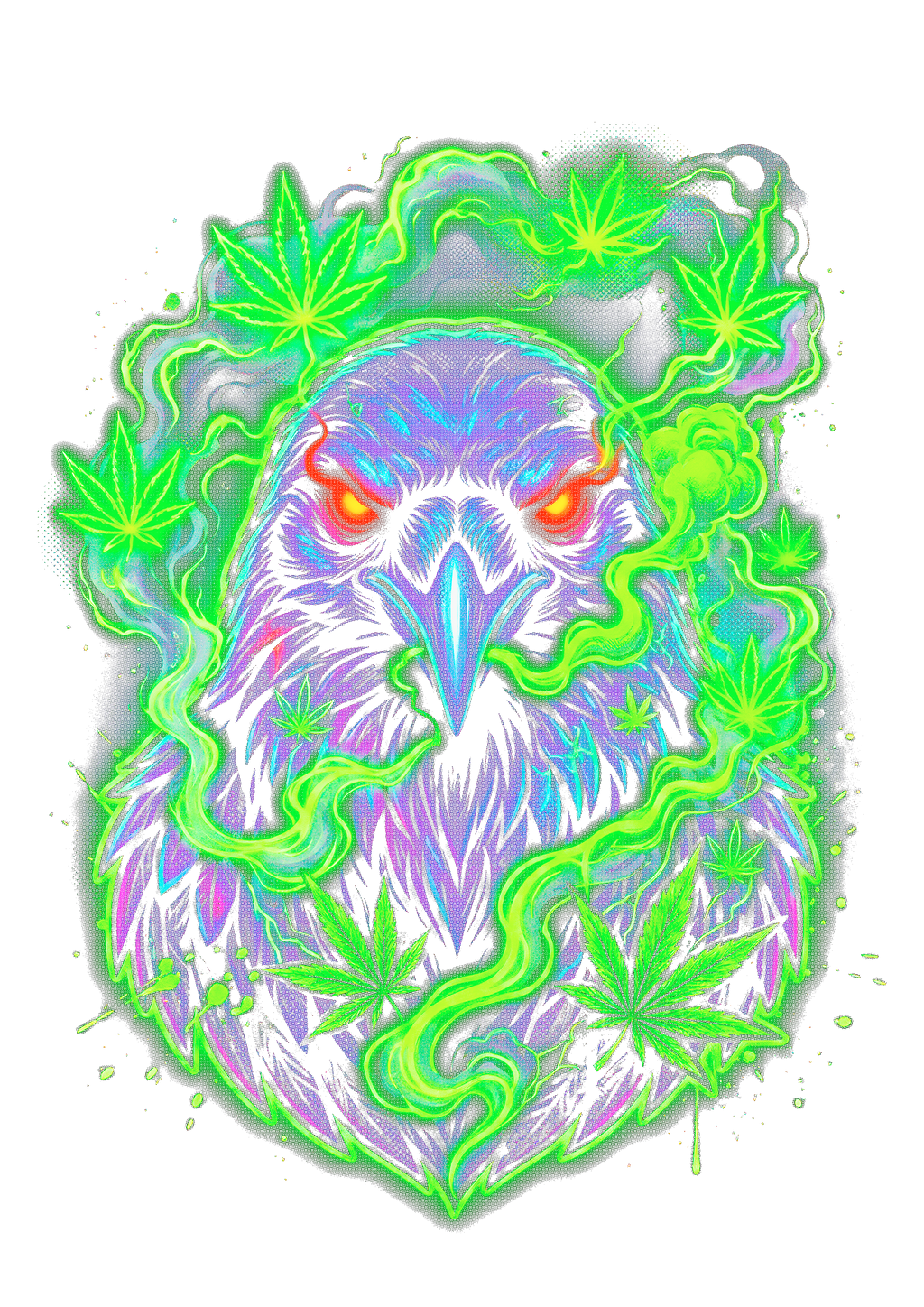 Cannabis 102 Halftone transfer