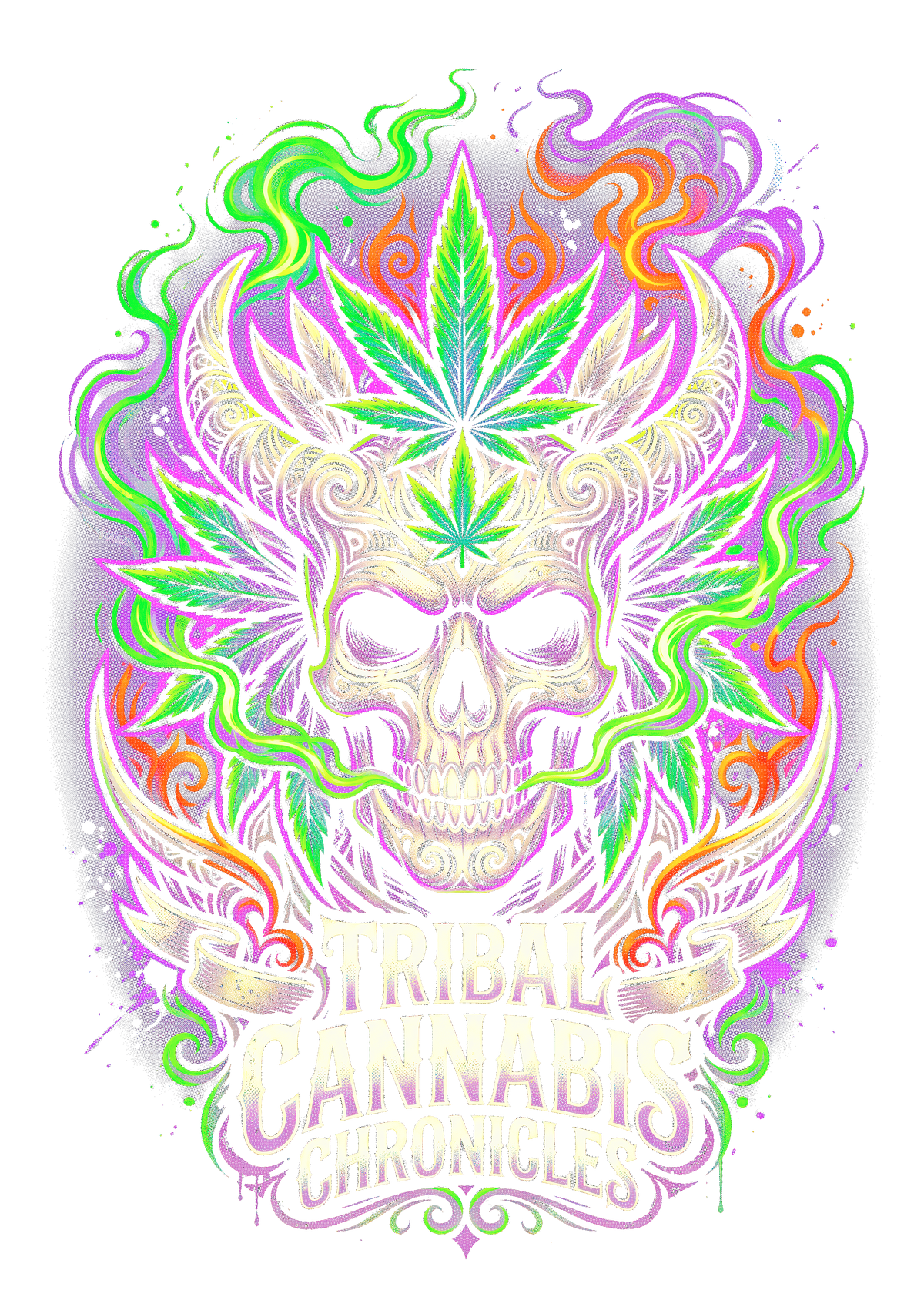 Cannabis 104 Halftone transfer