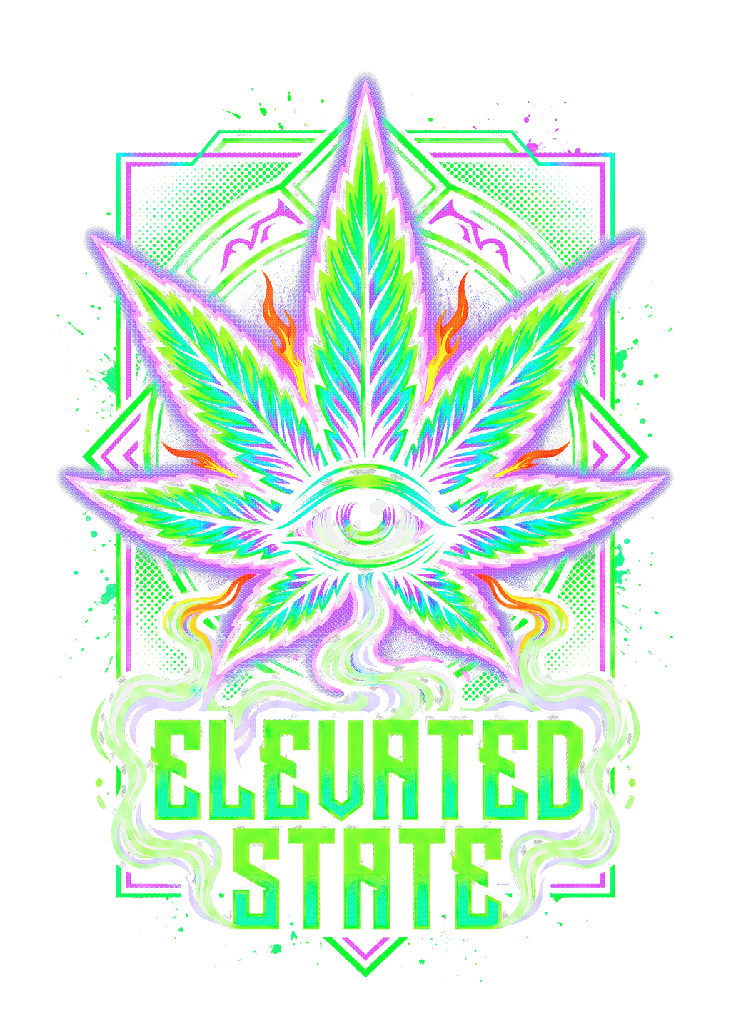 Cannabis 117 Halftone transfer