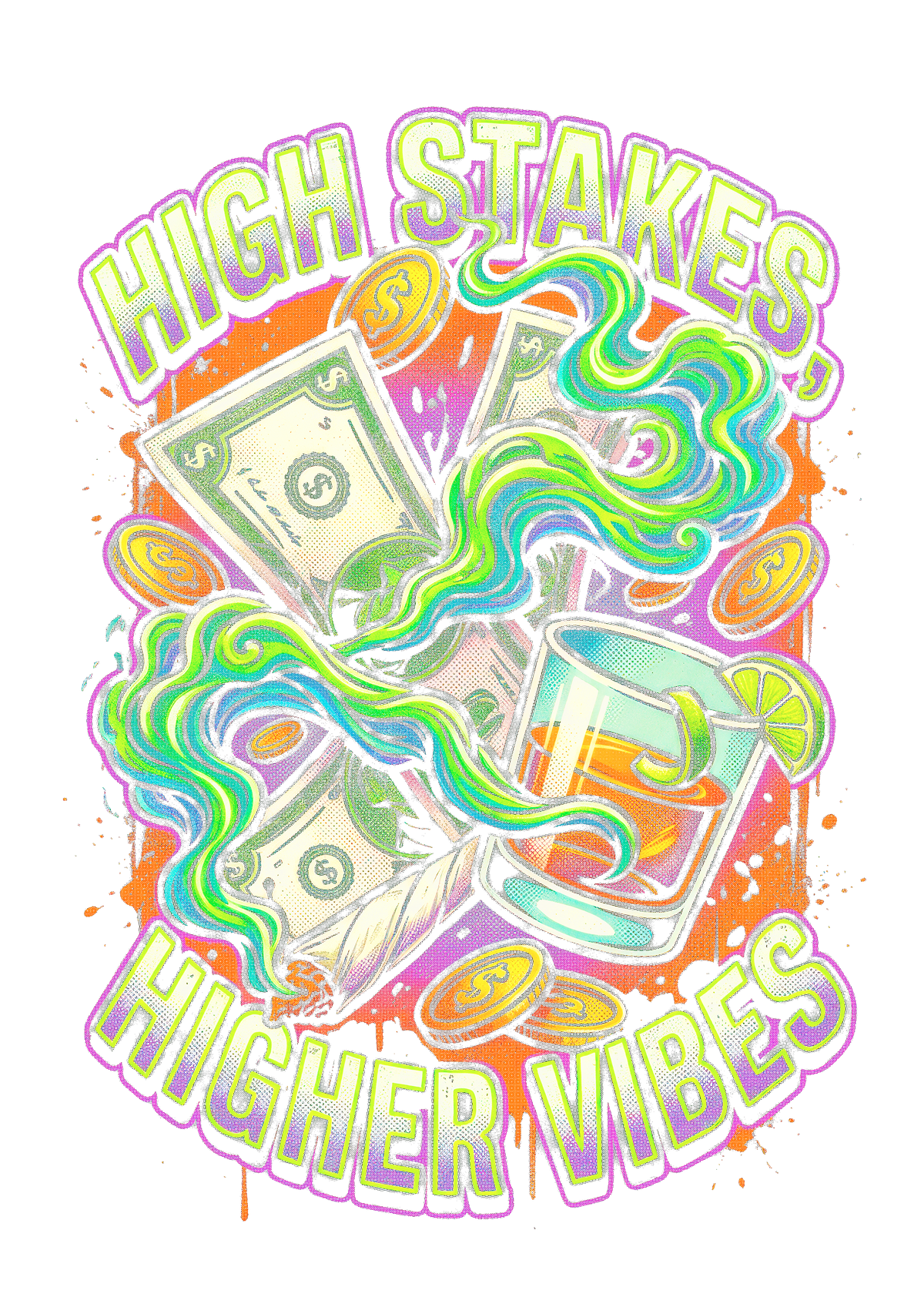 Cannabis 011 Halftone transfer
