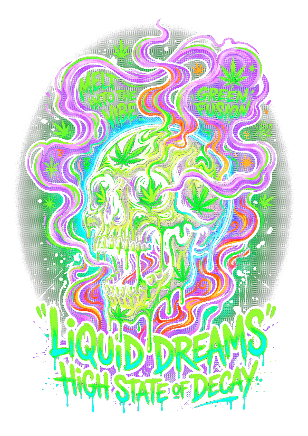Cannabis 122 Halftone transfer
