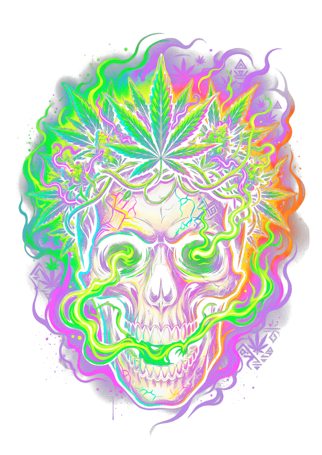 Cannabis 012 Halftone transfer
