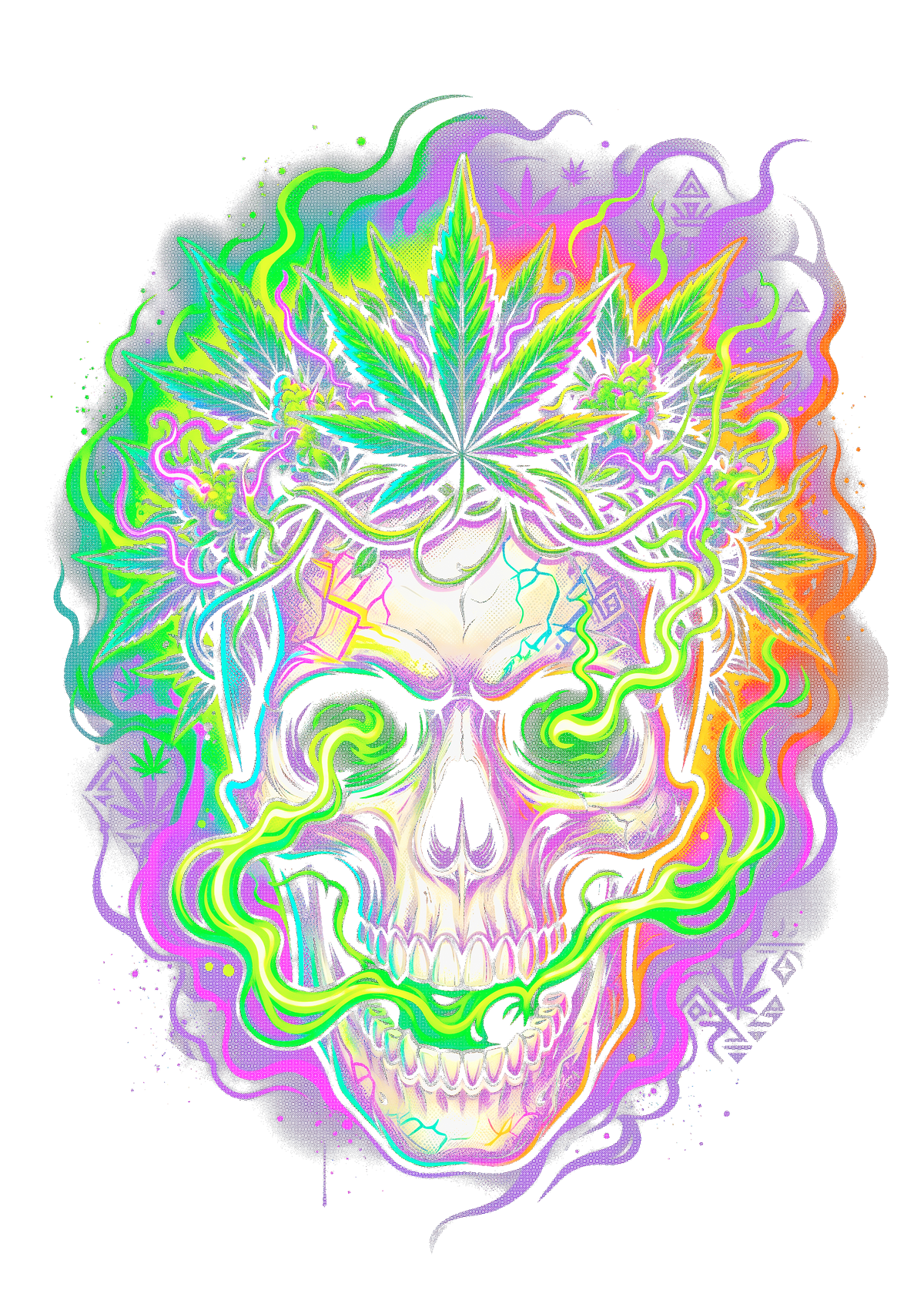 Cannabis 012 Halftone transfer