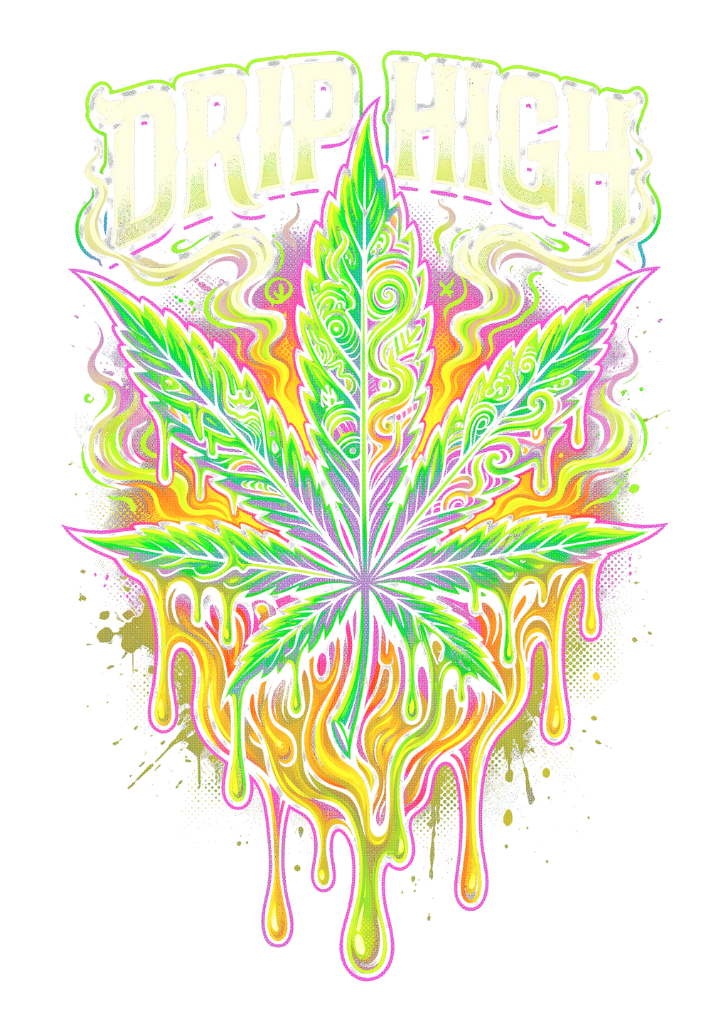 Cannabis 014 Halftone transfer