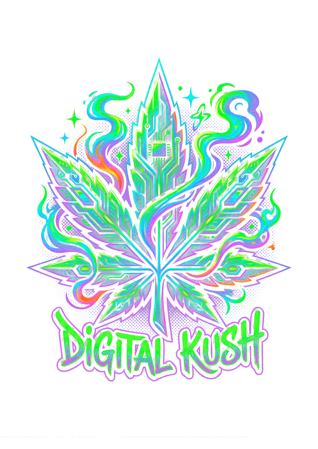 Cannabis 017 Halftone transfer