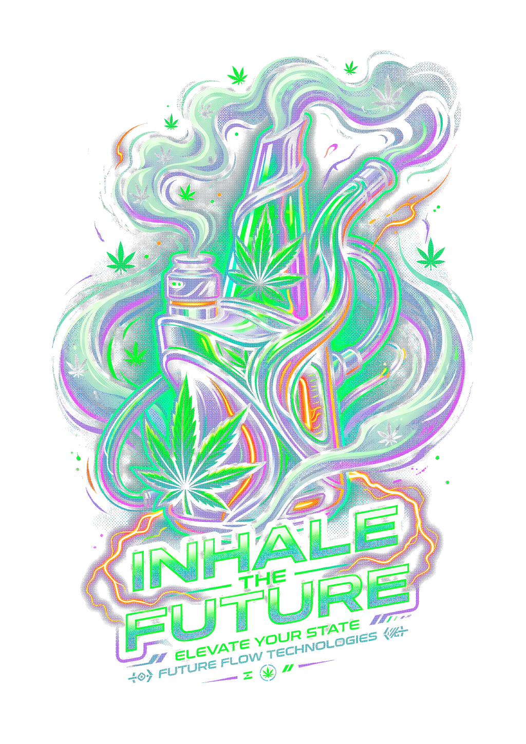 Cannabis 018 Halftone transfer