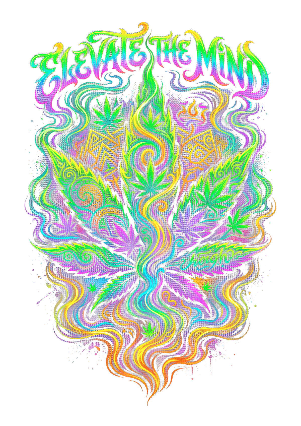 Cannabis 020 Halftone transfer