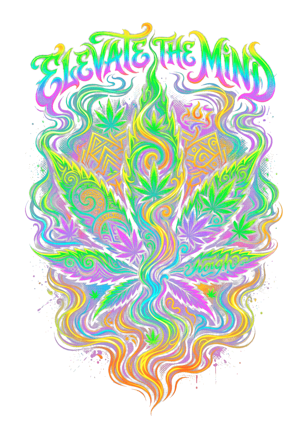Cannabis 020 shown on a black background