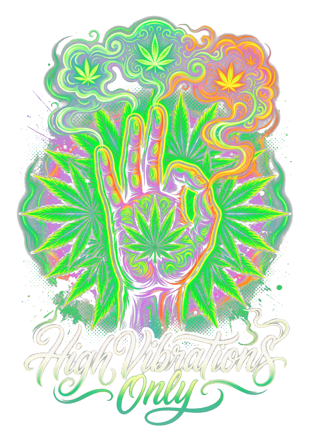 Cannabis 021 Halftone transfer