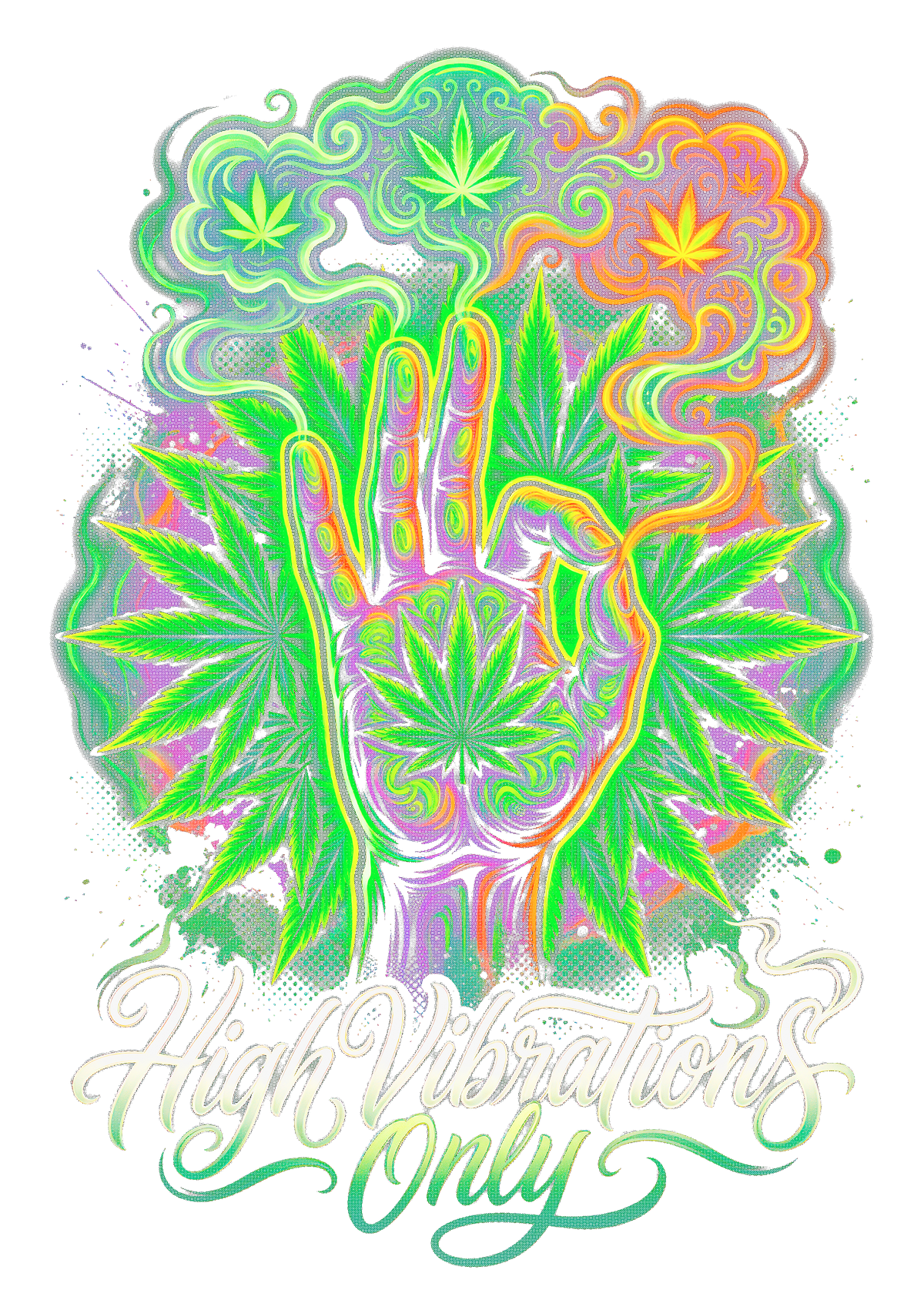 Cannabis 021 Halftone transfer