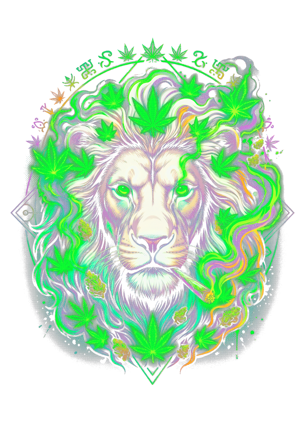 Cannabis 022 Halftone transfer