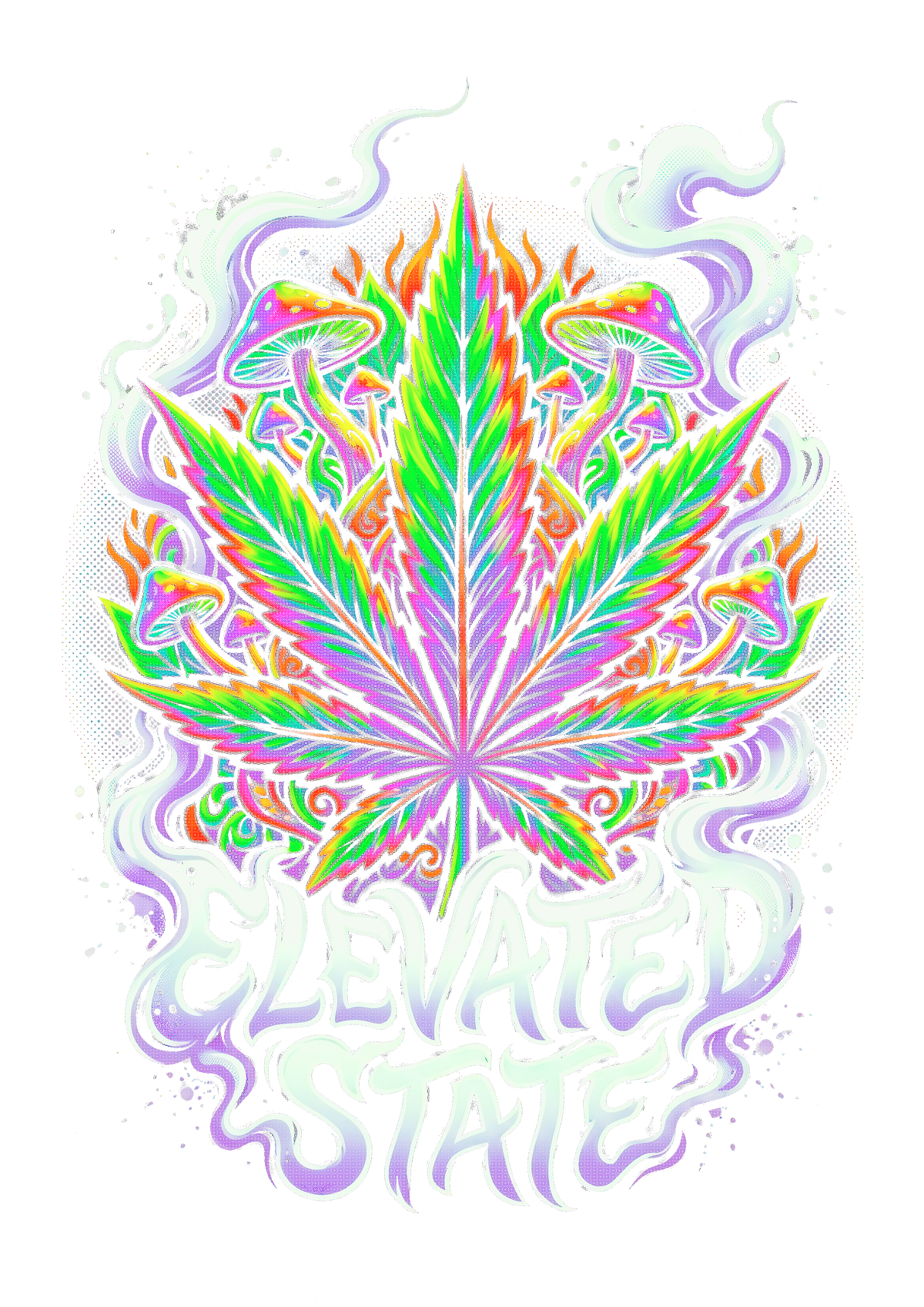 Cannabis 026 Halftone transfer