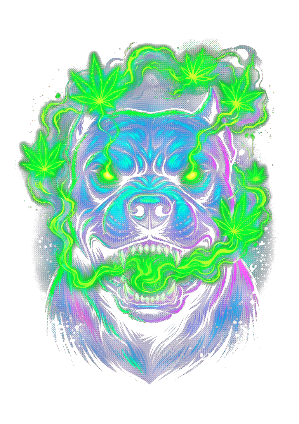 Cannabis 029 Halftone transfer