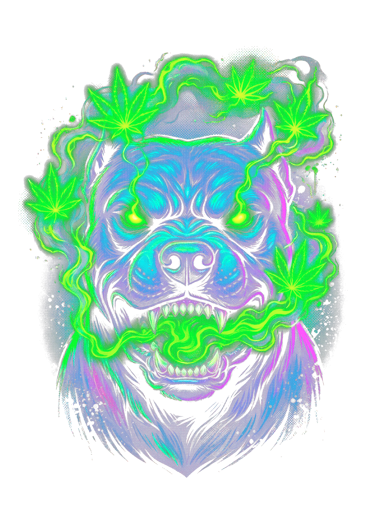 Cannabis 029 Halftone transfer