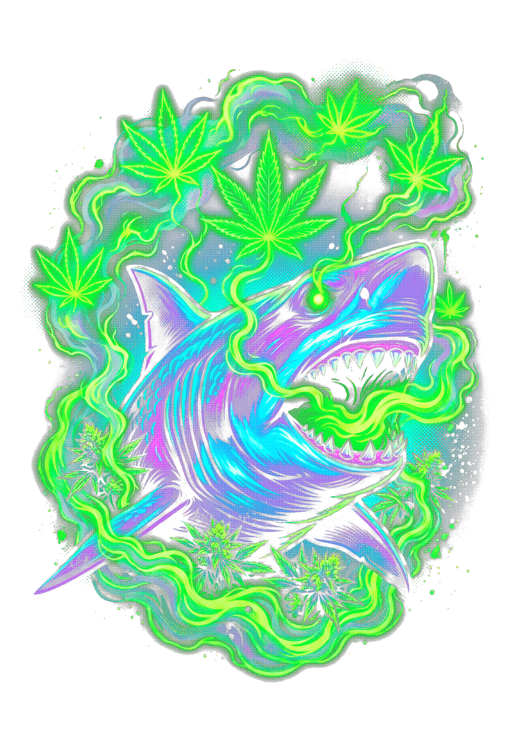Cannabis 002 Halftone transfer