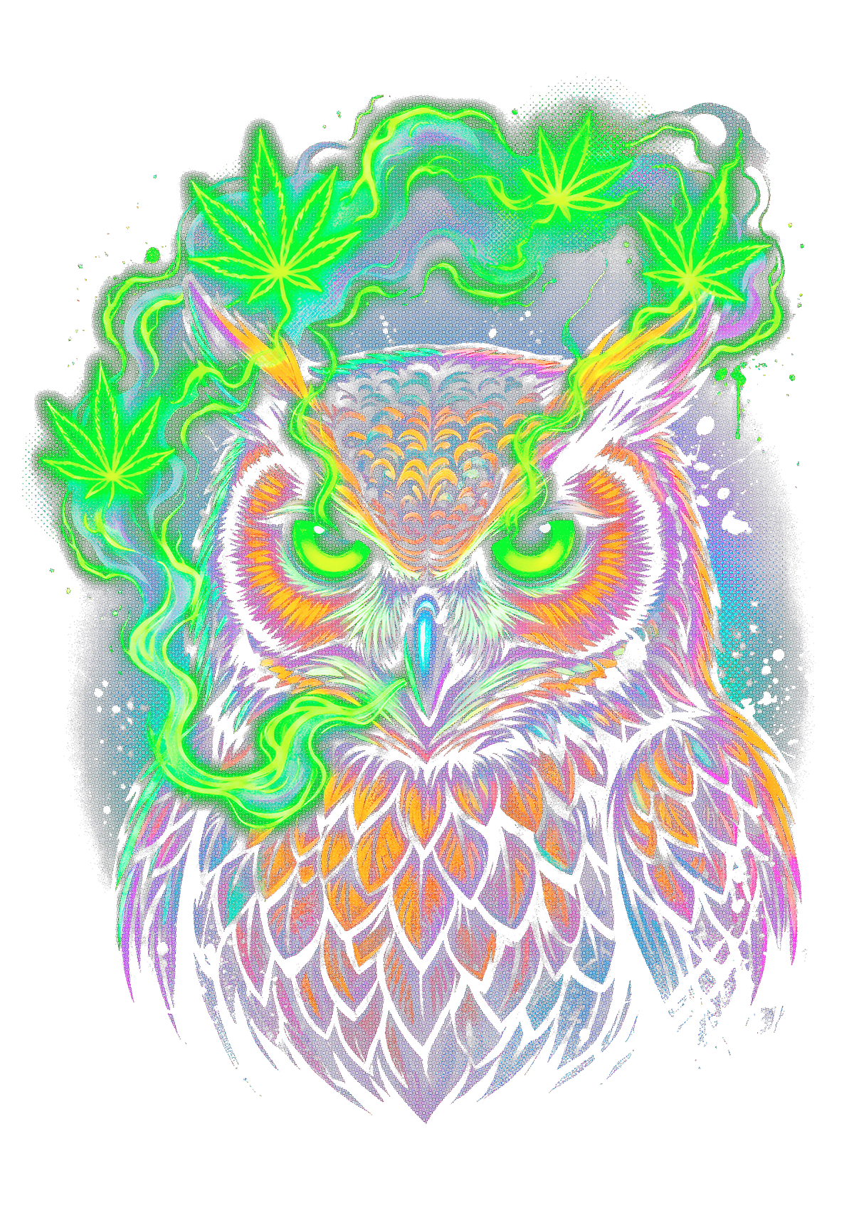 Cannabis 032 Halftone transfer