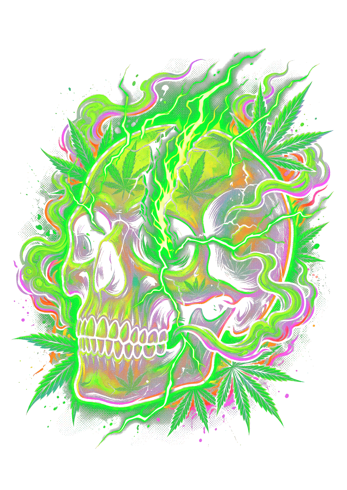 Cannabis 036 Halftone transfer