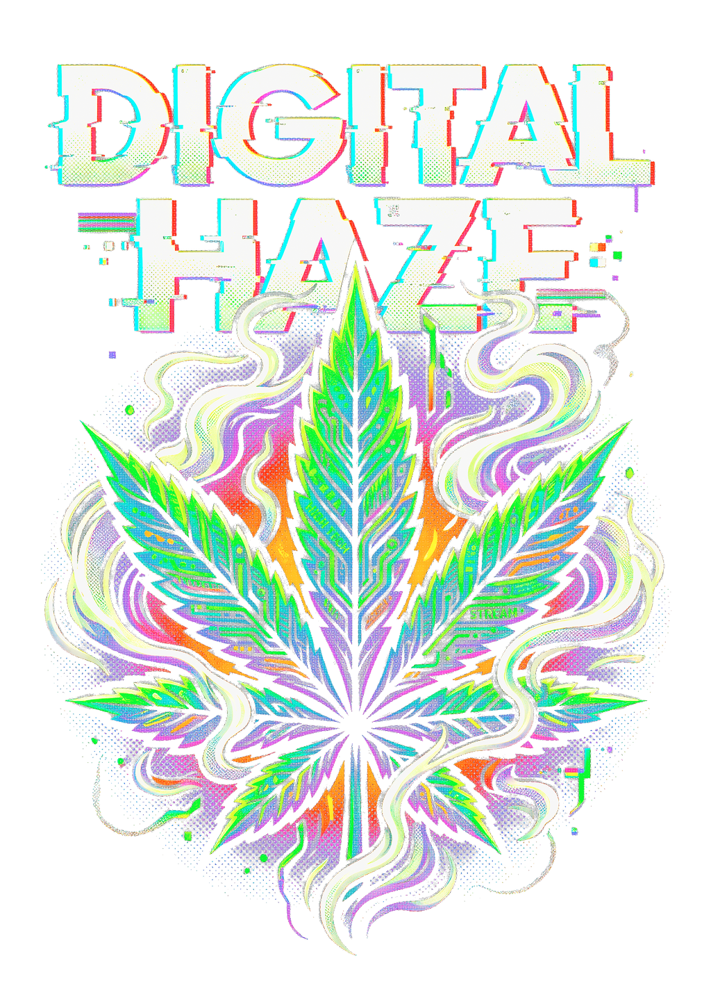 Cannabis 051 Halftone transfer