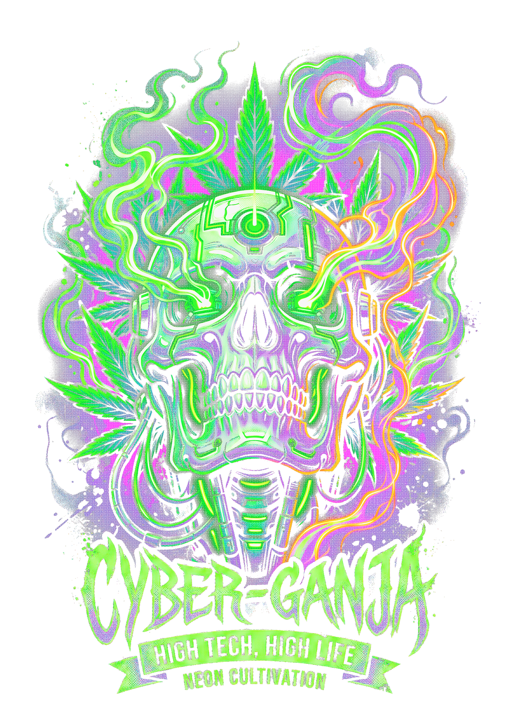 Cannabis 053 Halftone transfer