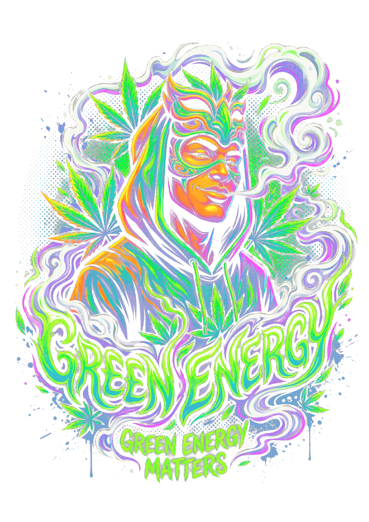Cannabis 055 Halftone transfer