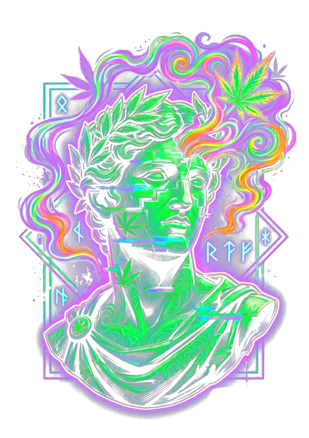 Cannabis 060 Halftone transfer