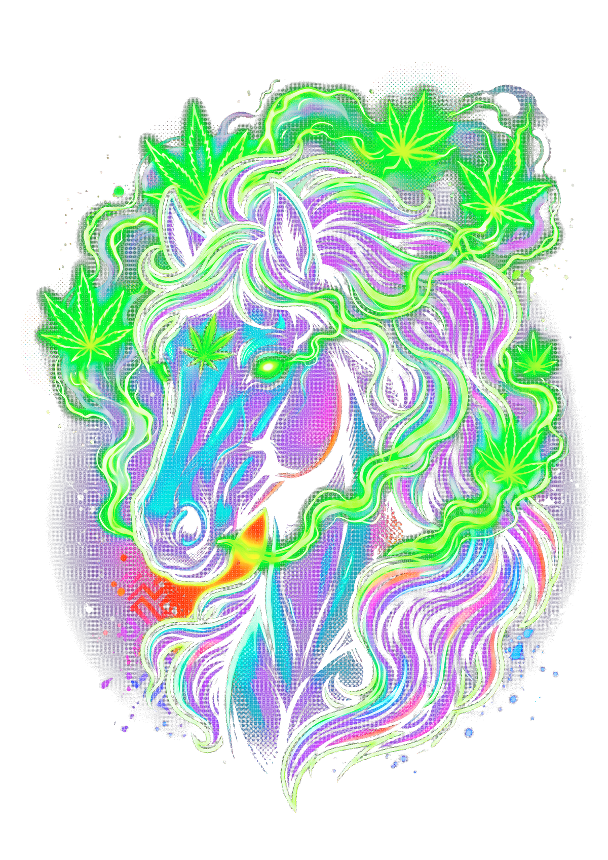 Cannabis 070 Halftone transfer